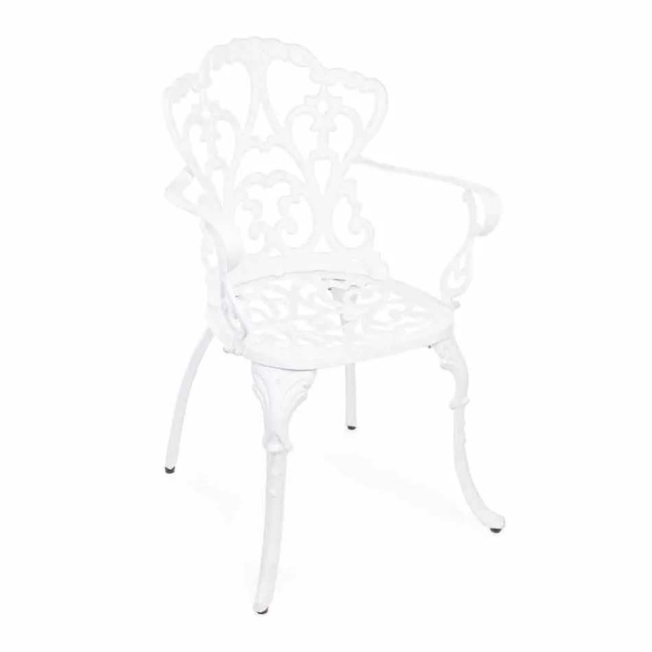 Scaun de exterior din aluminiu vopsit finisat mat, 2 bucăți - Casiro Viadurini