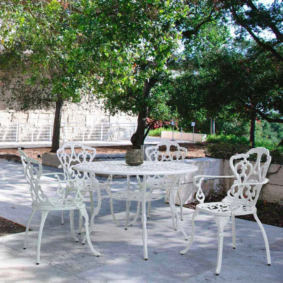 Scaun de exterior din aluminiu vopsit finisat mat, 2 bucăți - Casiro Viadurini