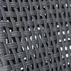 Scaun de exterior din funie si stofa cu baza din teak, Homemotion 2 piese - Lesya Viadurini