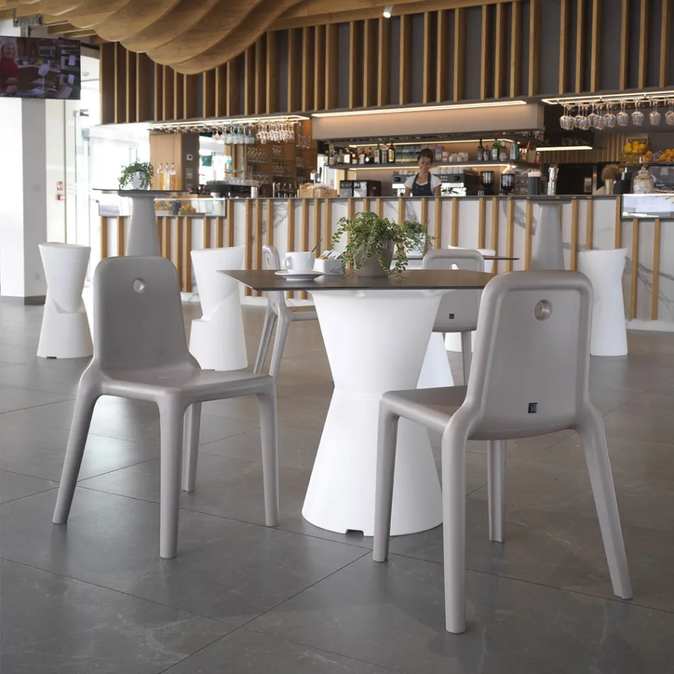 Scaun de exterior din Polietilena 7 Culori Made in Italy 2 Piese - Ronnie Viadurini