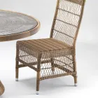 Scaun de exterior din Polyrattan cu Perna Optional - Gigi Viadurini
