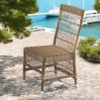 Scaun de exterior din Polyrattan cu Perna Optional - Gigi Viadurini