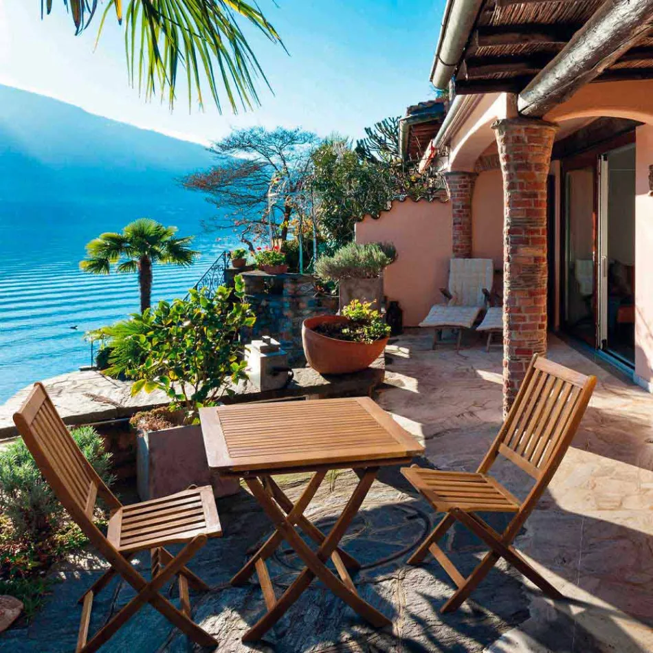 Scaun pliabil de exterior din lemn de salcâm, 2 bucăți - Grima Viadurini