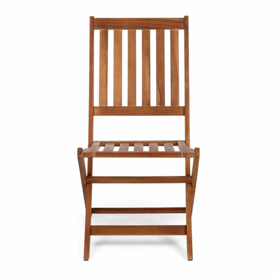 Scaun pliabil de exterior din lemn de salcâm, 2 bucăți - Grima Viadurini