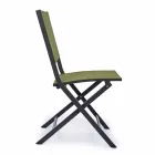 Scaun pliabil de exterior în textilen și aluminiu, 4 bucăți - Holly Viadurini