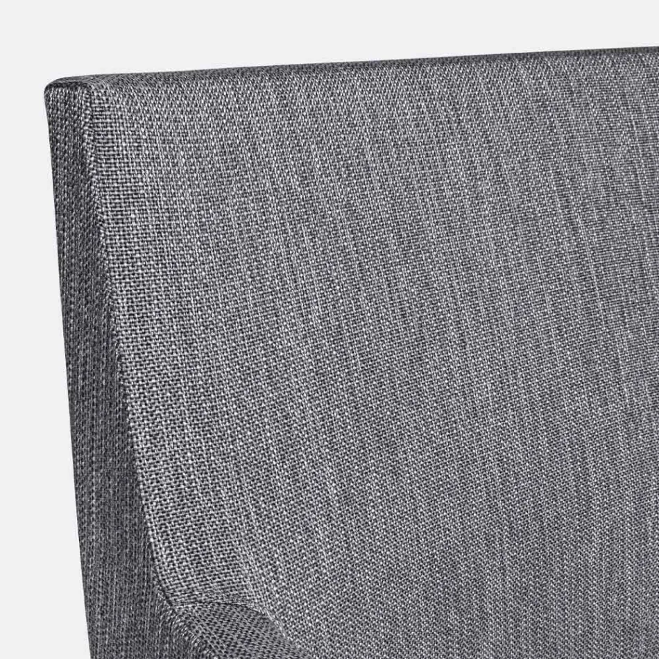 Scaun exterior tapițat în țesătură cu picioare din aluminiu, 4 bucăți - Nia Viadurini