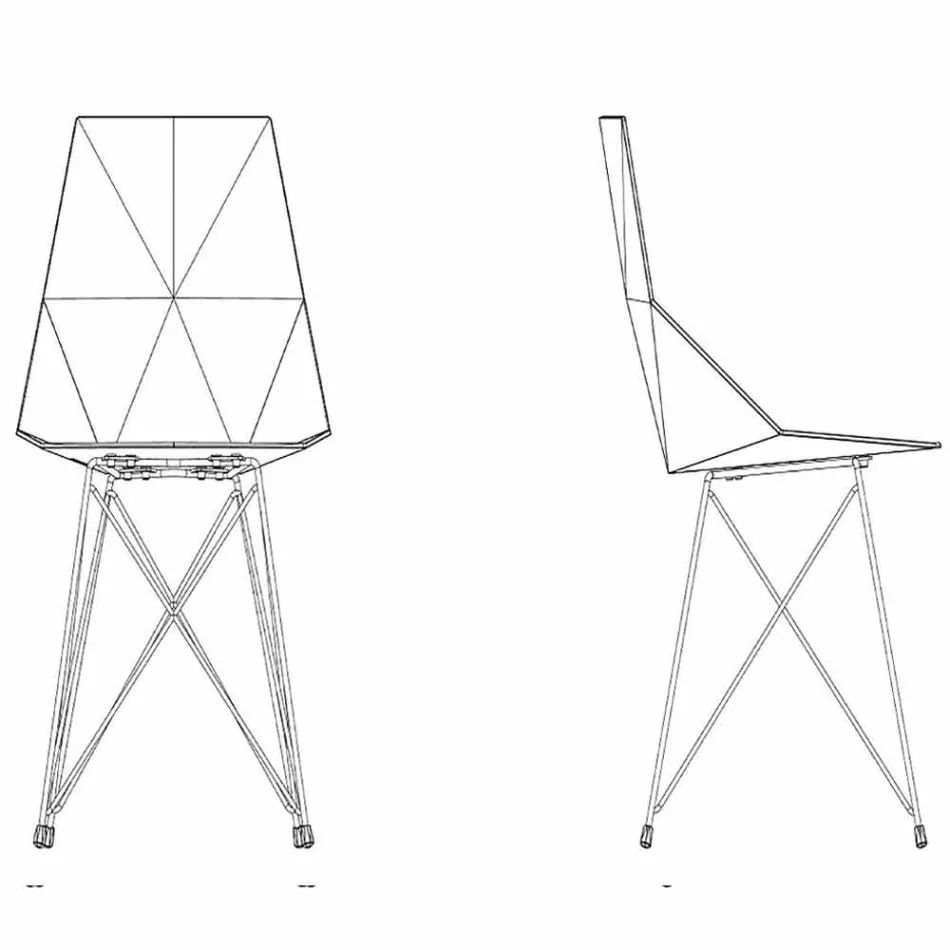 Scaun de grădină Vondom Faz din polipropilenă și oțel inoxidabil Viadurini