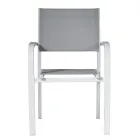 Scaun de grădină stivuibil din aluminiu cu cotiere de design - Gontran Viadurini