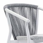 Scaun de grădină stivuibil din aluminiu și țesătură tehnică - Smart By Varaschin Viadurini