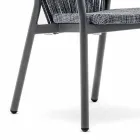 Scaun de grădină stivuibil din aluminiu și țesătură tehnică - Smart By Varaschin Viadurini