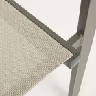Scaun de grădină stivuibil cu design modern din aluminiu și textilen - Franz Viadurini