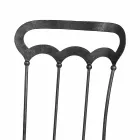 Scaun de grădină stivuibil din fontă de grafit Fabricat în Italia, 2 bucăți - Catrina Viadurini