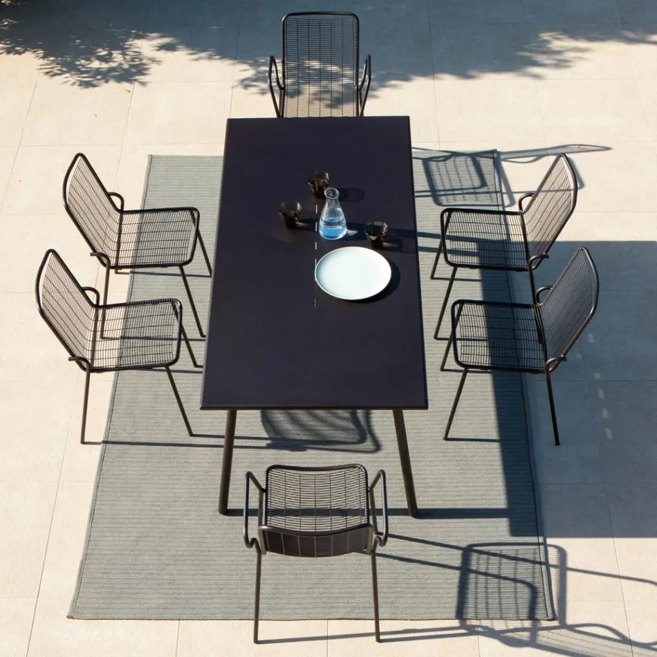 Scaun de gradina stivuibil din metal galvanizat Made in Italy 4 piese - Vikas Viadurini