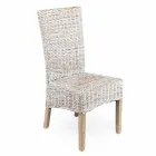 Scaun de gradina din fibra naturala de la Kubù - Flavio Viadurini