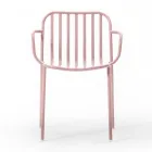 Scaun de Gradina Metal cu Cotiere Made in Italy 2 Piese - Simply Viadurini