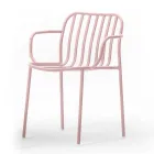 Scaun de Gradina Metal cu Cotiere Made in Italy 2 Piese - Simply Viadurini