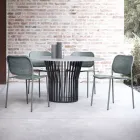 Scaun de gradina din metal vopsit Made in Italy 2 piese - Synergy Viadurini