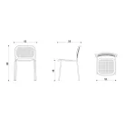 Scaun de gradina din metal vopsit Made in Italy 2 piese - Synergy Viadurini