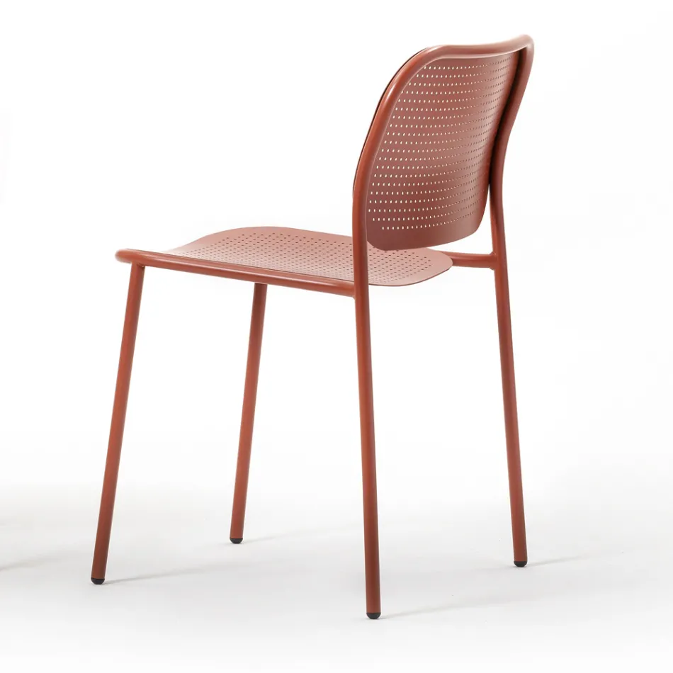 Scaun de gradina din metal vopsit Made in Italy 2 piese - Synergy Viadurini