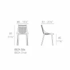 Scaun de grădină din plastic colorat stivuibil 4 piese - Ibiza by Vondom Viadurini