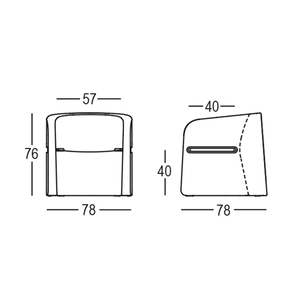Scaun de grădină din polietilenă și lemn de mesteacăn Fabricat în Italia - Talula Viadurini