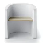 Scaun de grădină din polietilenă și lemn de mesteacăn Fabricat în Italia - Talula Viadurini