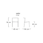 Scaun de gradina din textilena si baza din aluminiu Made in Italy - Milanka Viadurini