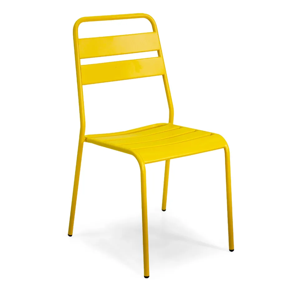 Scaun de grădină fabricat în întregime din metal - panglică Viadurini