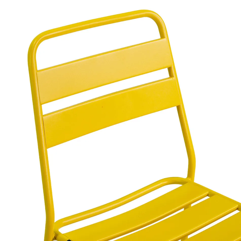 Scaun de grădină fabricat în întregime din metal - panglică Viadurini