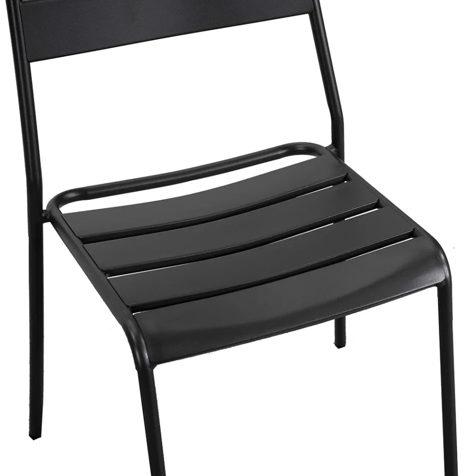 Scaun de grădină fabricat în întregime din metal - panglică Viadurini