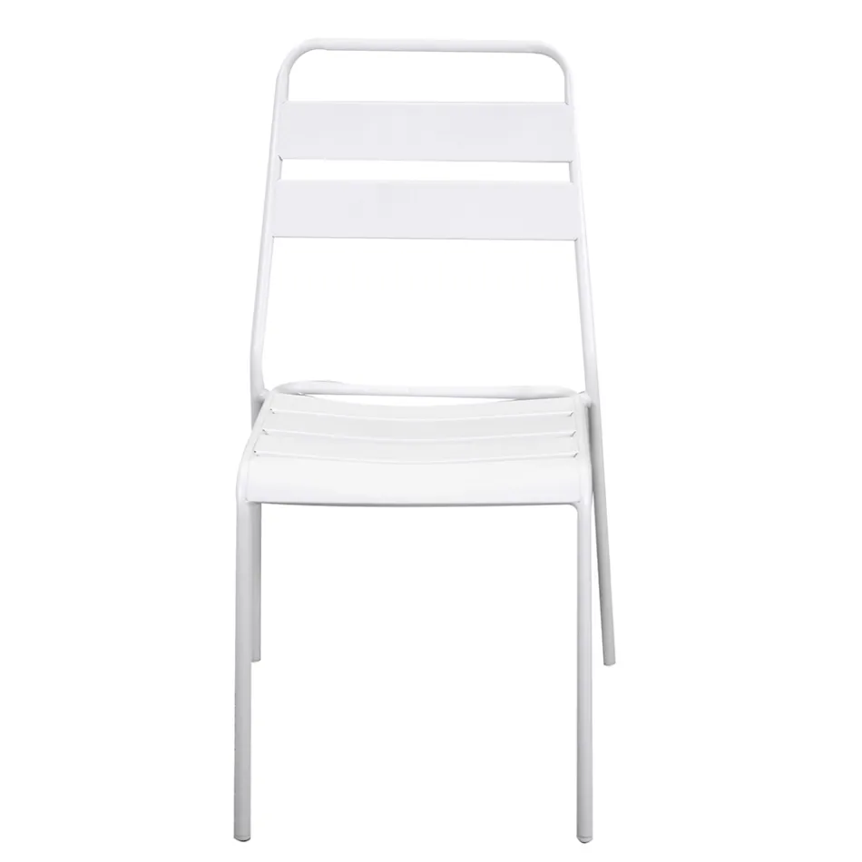 Scaun de grădină fabricat în întregime din metal - panglică Viadurini