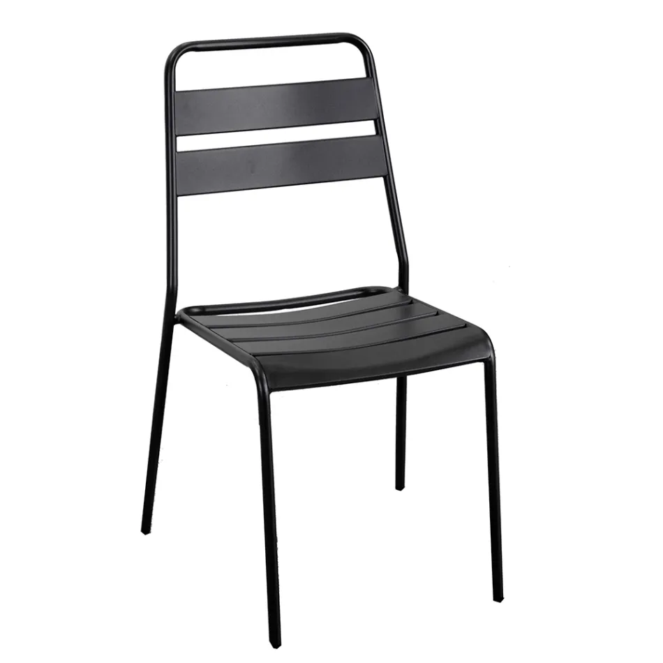 Scaun de grădină fabricat în întregime din metal - panglică Viadurini