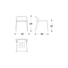 Scaun de gradina Structura din aluminiu Made in Italy - Noss by Varaschin Viadurini