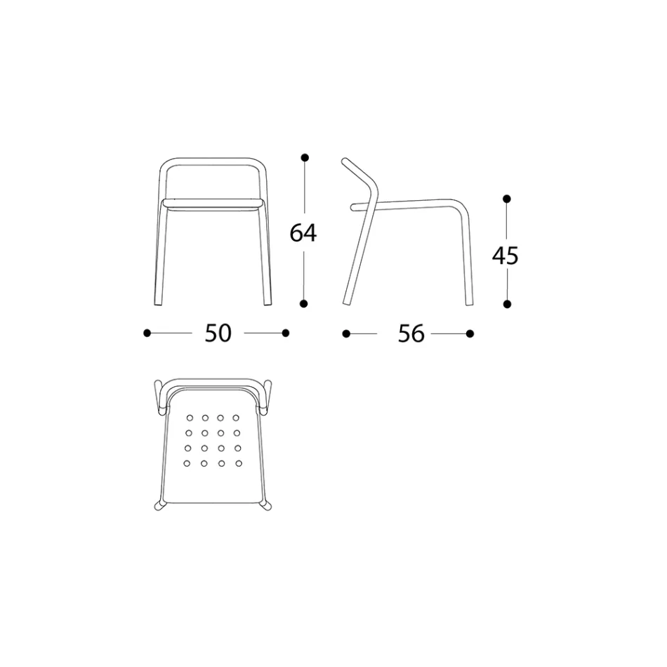 Scaun de gradina Structura din aluminiu Made in Italy - Noss by Varaschin Viadurini