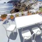 Scaun stivuibil pentru interior și exterior din rășină armată cu fibră de sticlă - Naira Viadurini