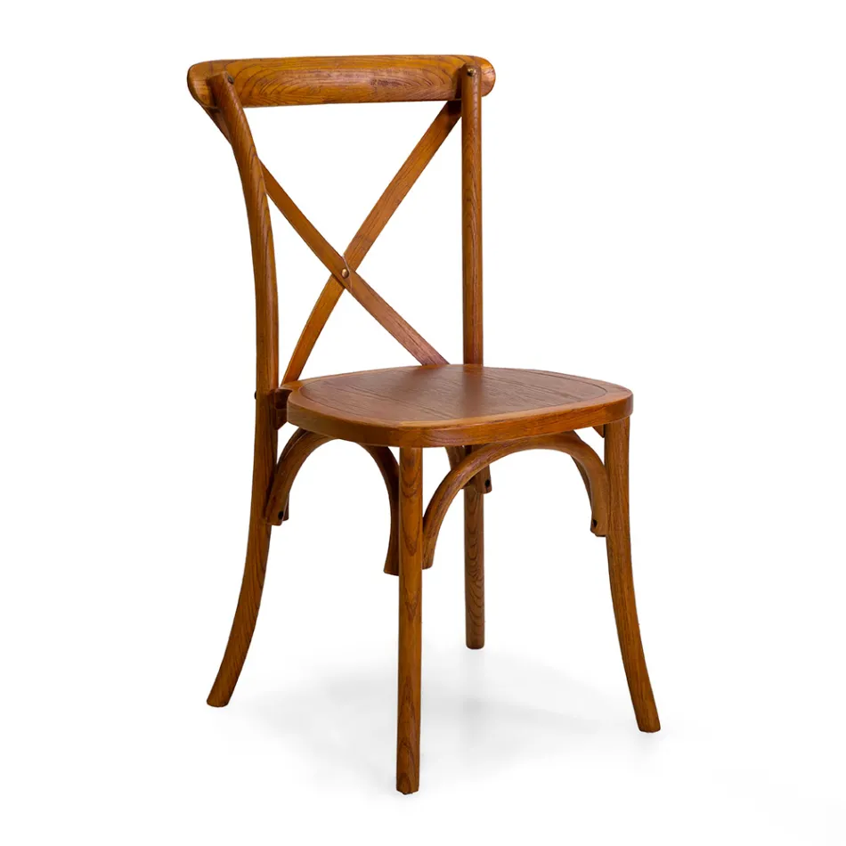 Scaun de interior stivuibil din lemn de ulm - Barriera Viadurini