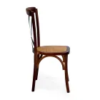 Scaun de interior stivuibil din lemn de stejar și scaun din rattan - Barriera Viadurini