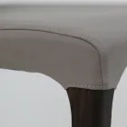 Scaun de interior din lemn de frasin și piele fabricat în Italia - Floki Viadurini