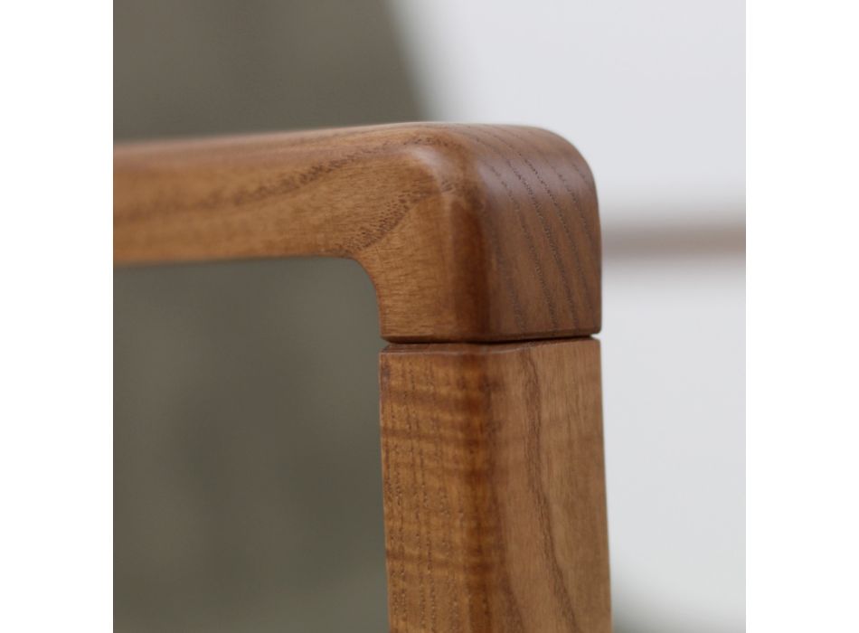 Scaun de sufragerie cu cotiere din lemn de frasin Made in Italy - Betsy Viadurini