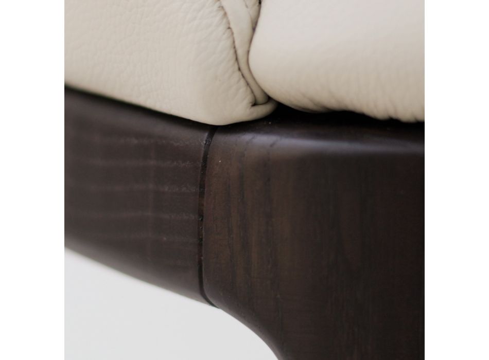 Scaun de sufragerie cu cotiere din piele de culoare Ice Made in Italy - Lyanne Viadurini