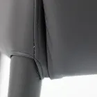 Scaun de sufragerie cu cotiere tapițat cu piele neagră Made in Italy - Meyer Viadurini