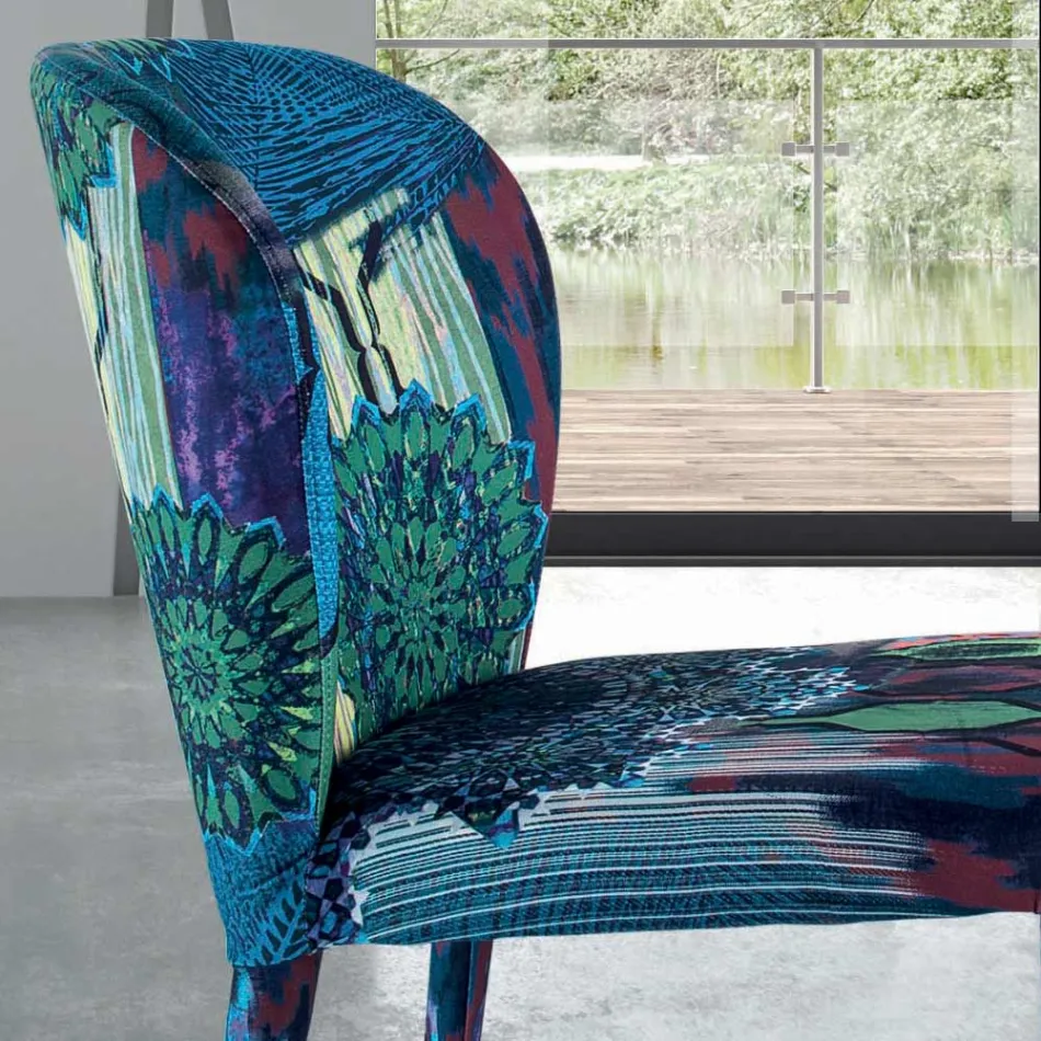 Scaun de sufragerie cu sezut si picioare tapitate Made in Italy - Verona Viadurini