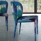 Scaun de sufragerie cu sezut si picioare tapitate Made in Italy - Verona Viadurini