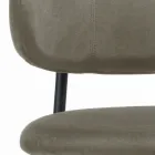 Scaun de sufragerie cu sezut si spatar din catifea Made in Italy - Livorno Viadurini