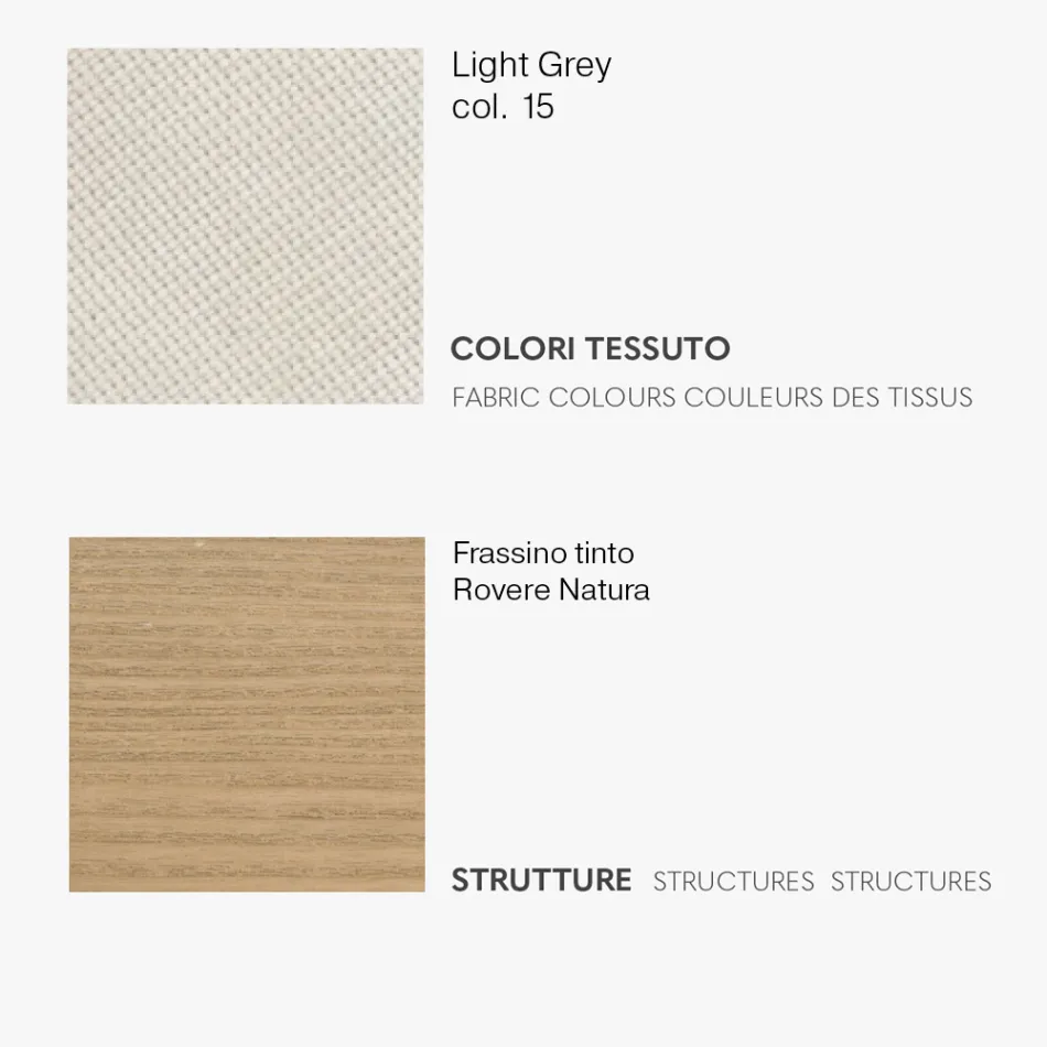 Scaun de sufragerie cu sezut din stofa si structura din frasin - Aisha Viadurini