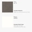 Scaun de sufragerie cu sezut din stofa si structura metalica - Aisha Viadurini