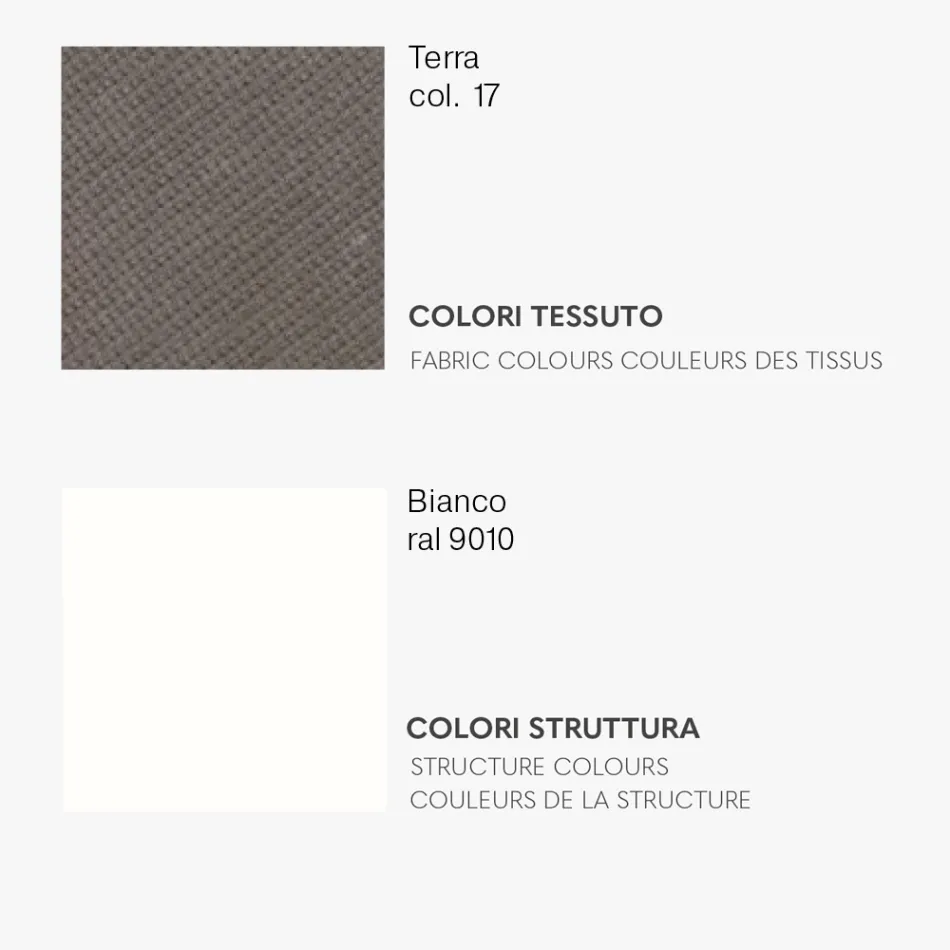 Scaun de sufragerie cu sezut din stofa si structura metalica - Aisha Viadurini