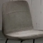 Scaun de sufragerie cu sezut din stofa si structura metalica - Aisha Viadurini