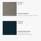 Scaun de sufragerie cu sezut din stofa si structura metalica - Aisha Viadurini