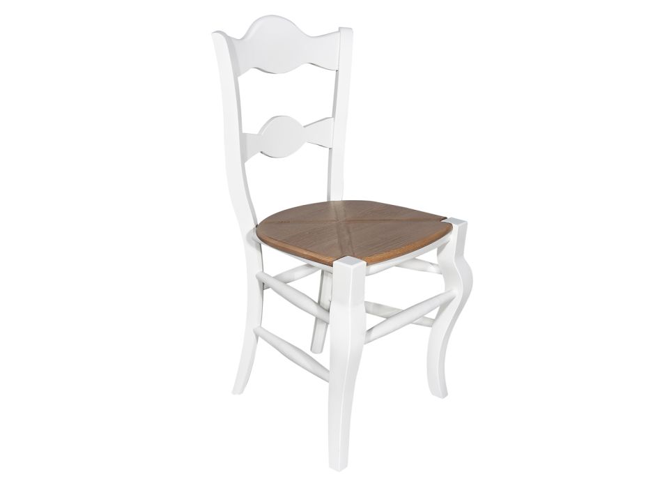 Scaun de sufragerie cu structura din fag si scaun din frasin Made in Italy - Winnie Viadurini